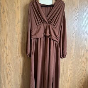 Shein Brown Formal Dress